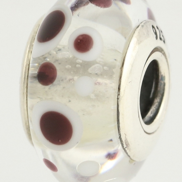 Aurhentic New Pandora Bead Charm Sterling Silver Murano Glass Bubbles Retired - Picture 4 of 7